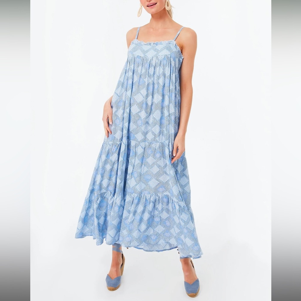 Tnuck Beach St. Lucia Sea Glass Tiered Midi Coverup